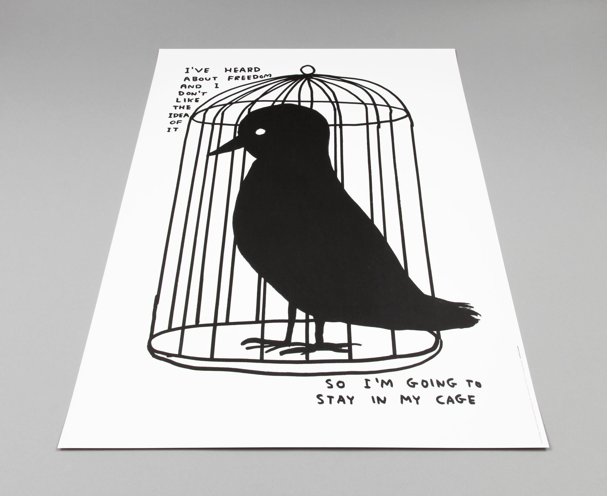 David Shrigley, Ich habe von der Freiheit gehört + Iss ihn nicht - Satz von 2 Drucke im Angebot 1