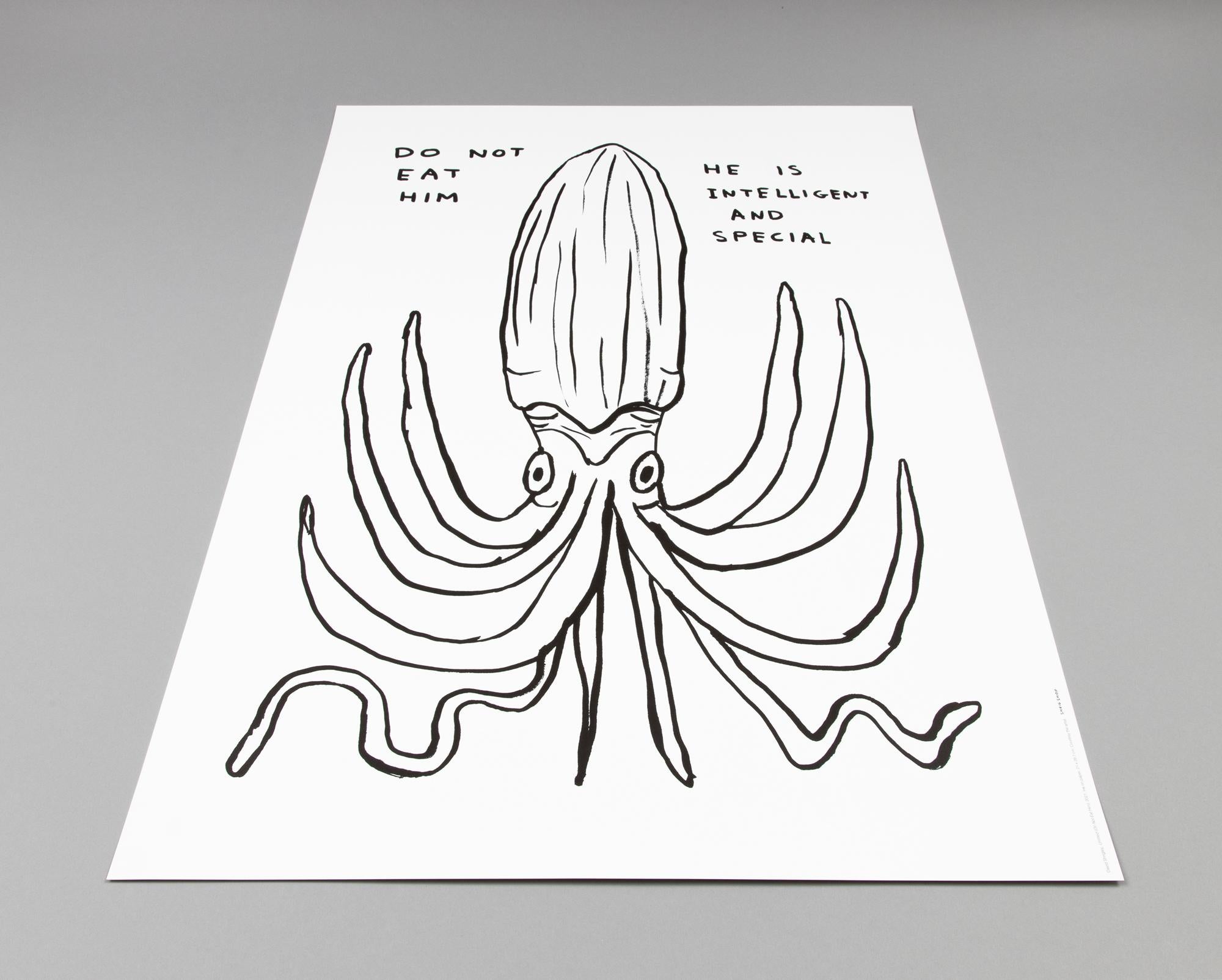 David Shrigley, Ich habe von der Freiheit gehört + Iss ihn nicht - Satz von 2 Drucke im Angebot 2
