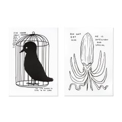 David Shrigley, I’ve Heard About Freedom + Do Not Eat Him - Set of 2 Prints