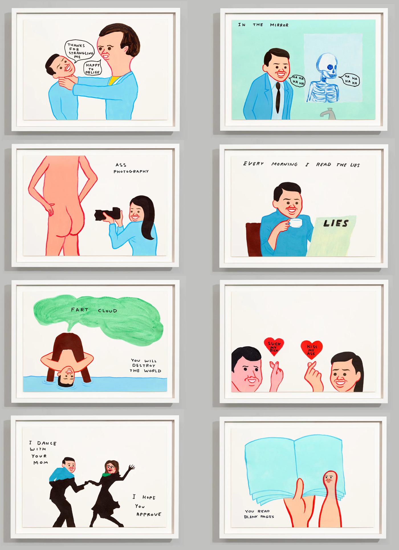 David Shrigley + Joan Cornellà - VOTE (SET OF 8)

Date of creation: 2022
Medium: Silkscreen on paper
Edition: 125
Size: 32.4 x 43.2 cm (each)
Condition: In mint conditions, never framed and shipped inside its custom box
Joan Cornellà and David