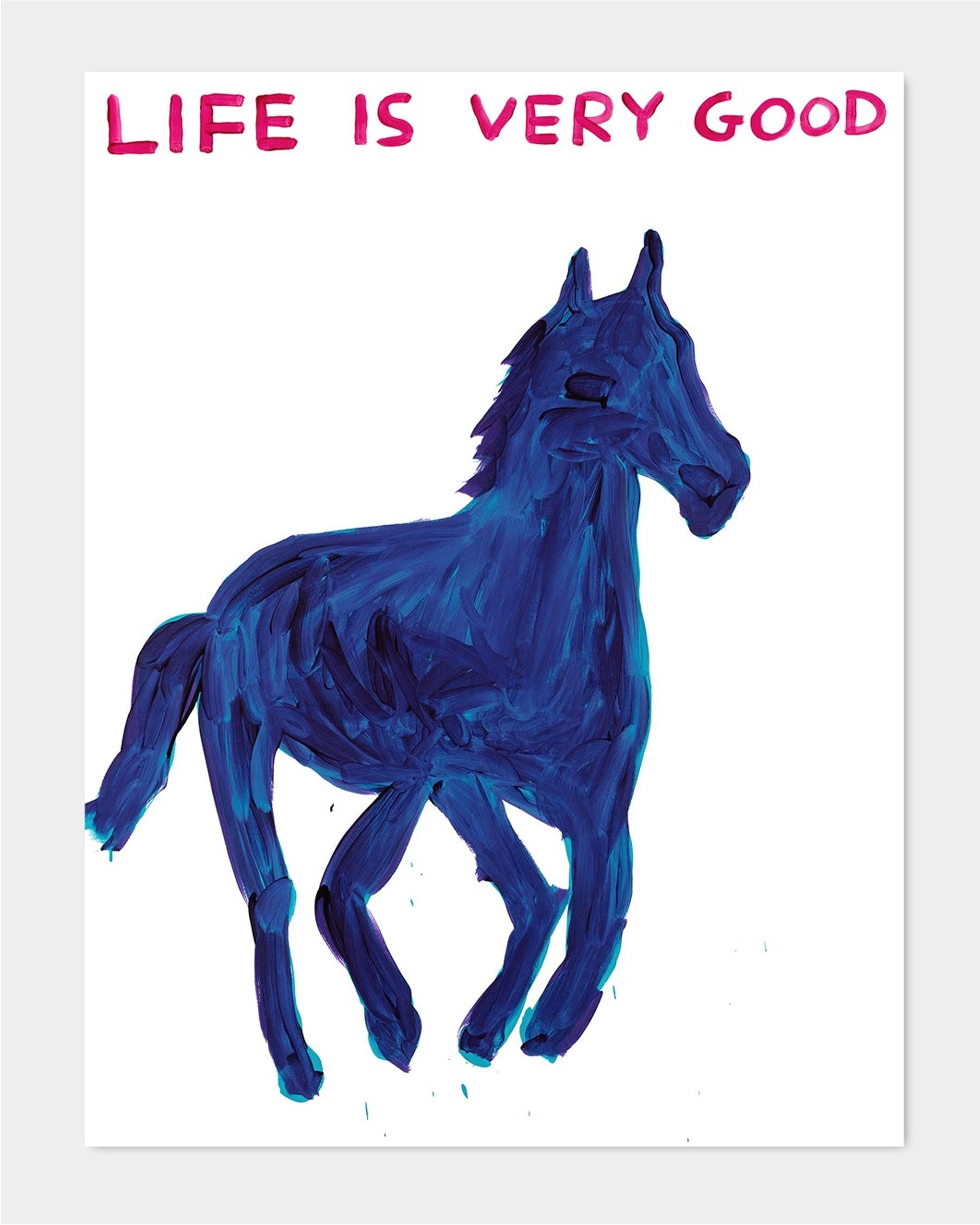 life is very good horse print