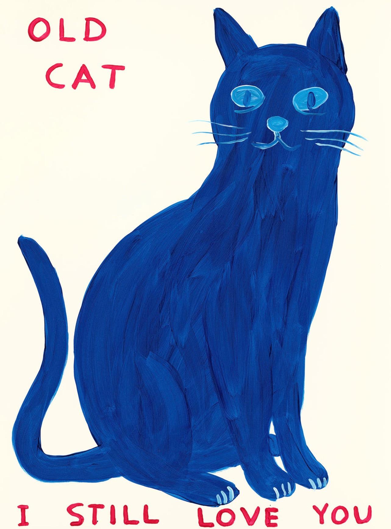 David Shrigley
Alte Katze (Ich liebe dich immer noch), 2022
12-Farben-Siebdruck mit einem Lack-Overlay auf Somerset Tub Sized 410gsm Papier
Auflage von 125 Stück
Druckgröße: 76cm x 56cm
