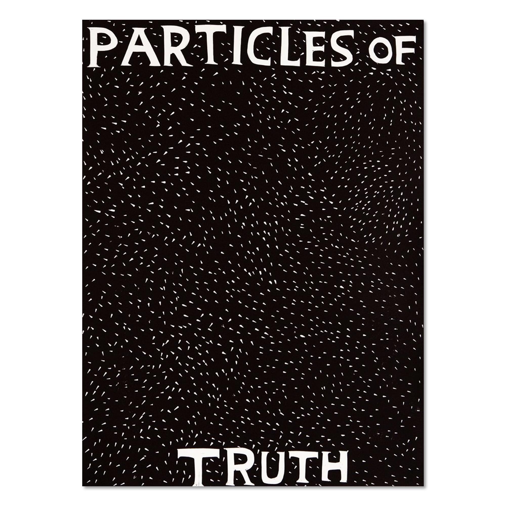 David Shrigley, Particles of Truth – Linolschnitt, zeitgenössische Pop-Art, signierter Druck