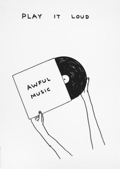 David Shrigley -- Play It Loud, offset lithograph, limited edition