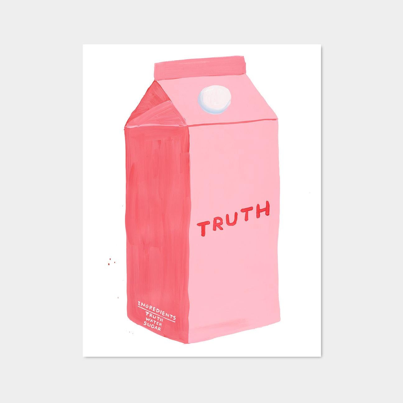 David Shrigley, Truth, 2020 

Off-set lithograph
Open edition, unframed 
60 x 80 cm (23.62 x 31.5 inches) 
Printed on 200g Munken Lynx paper by Narayana Press in Denmark 

This print is based on the original acrylic on paper work by Shrigley. Please
