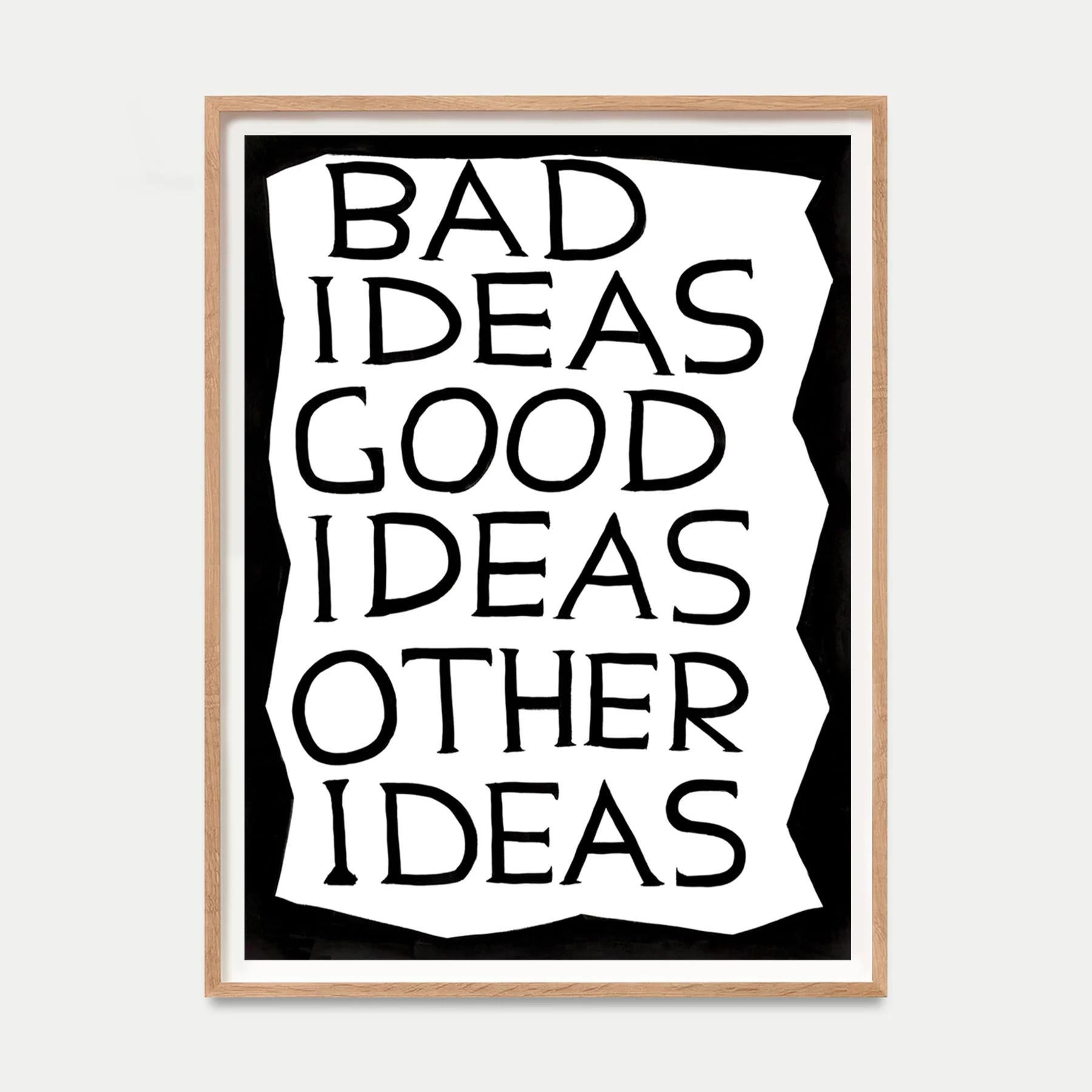 David Shrigley, Untitled (Bad Ideas Good Ideas) Print For Sale 1
