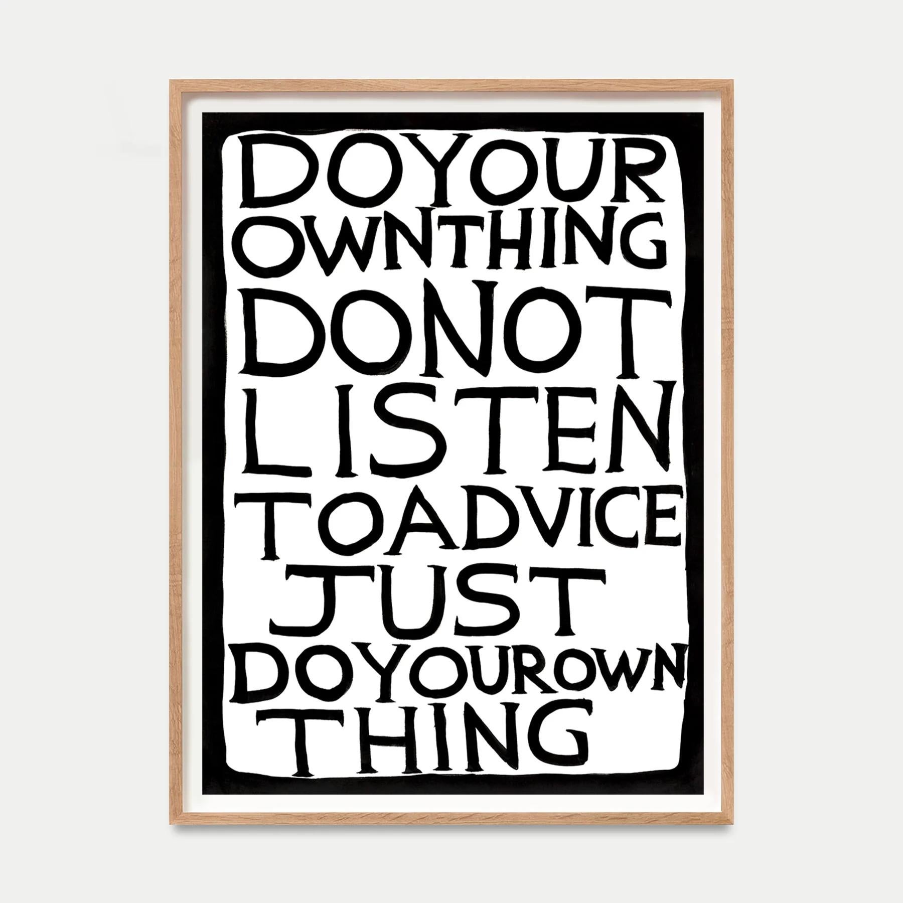 David Shrigley, Untitled (Do Your Own Thing) Print For Sale 1