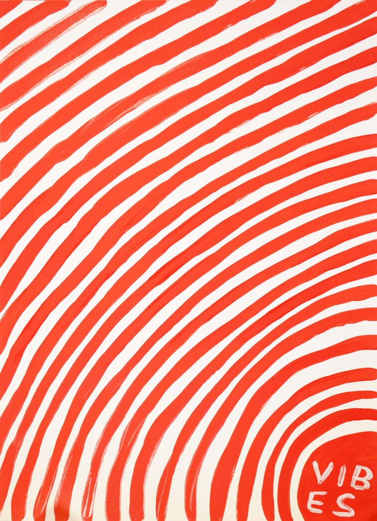 David Shrigley David Shrigley, Vibes, Screenprint, 2018 For Sale at