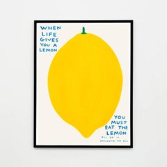 David Shrigley, Quando la vita ti dà un limone (con cornice), 2021