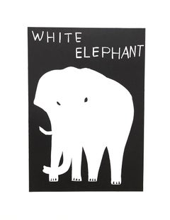 David Shrigley - White Elephant, 2021