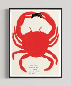 David Shrigley, You Got Beaten By A Crab (framed), 2021
