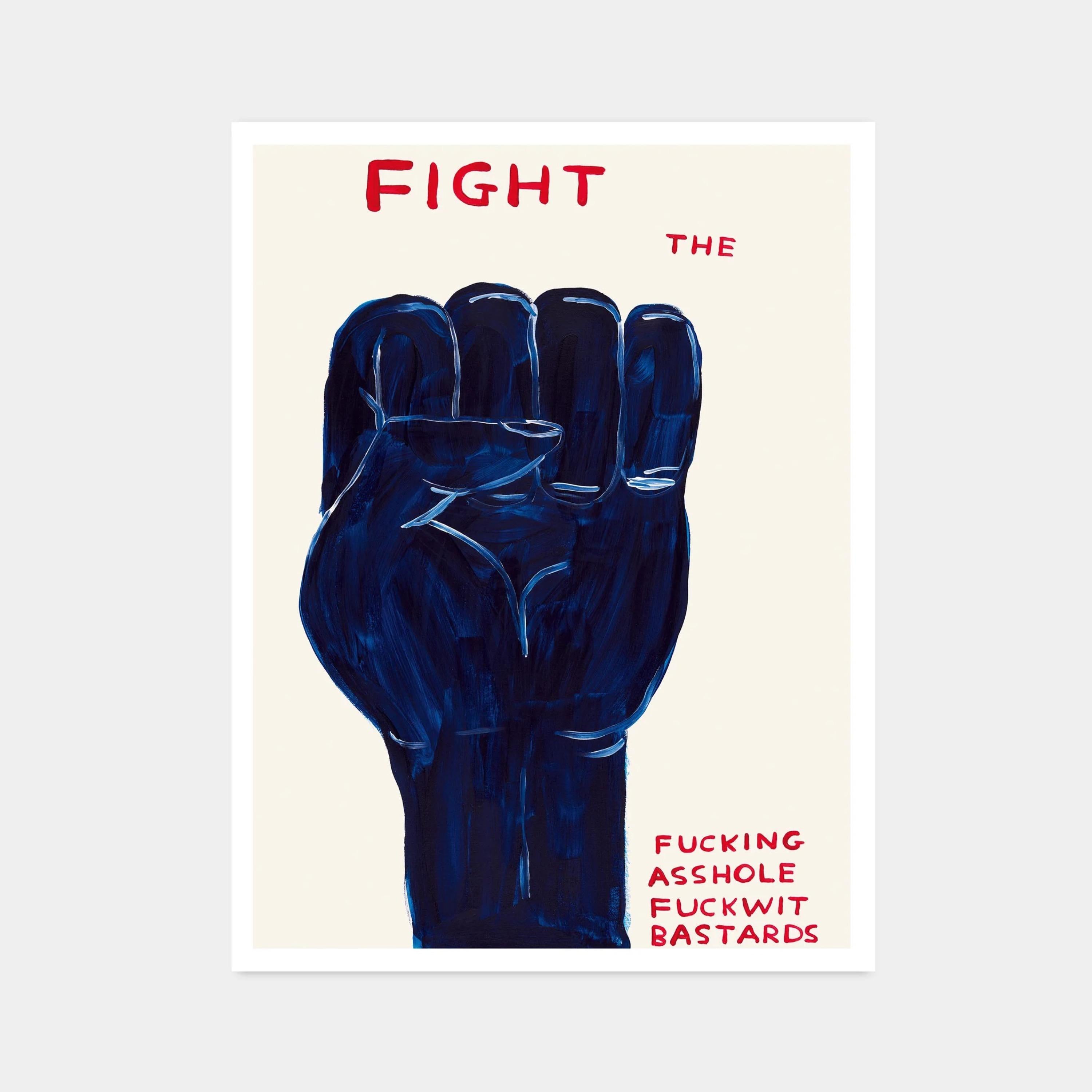Animal Print David Shrigley - Fighting Asshole Fuckwit Bastards