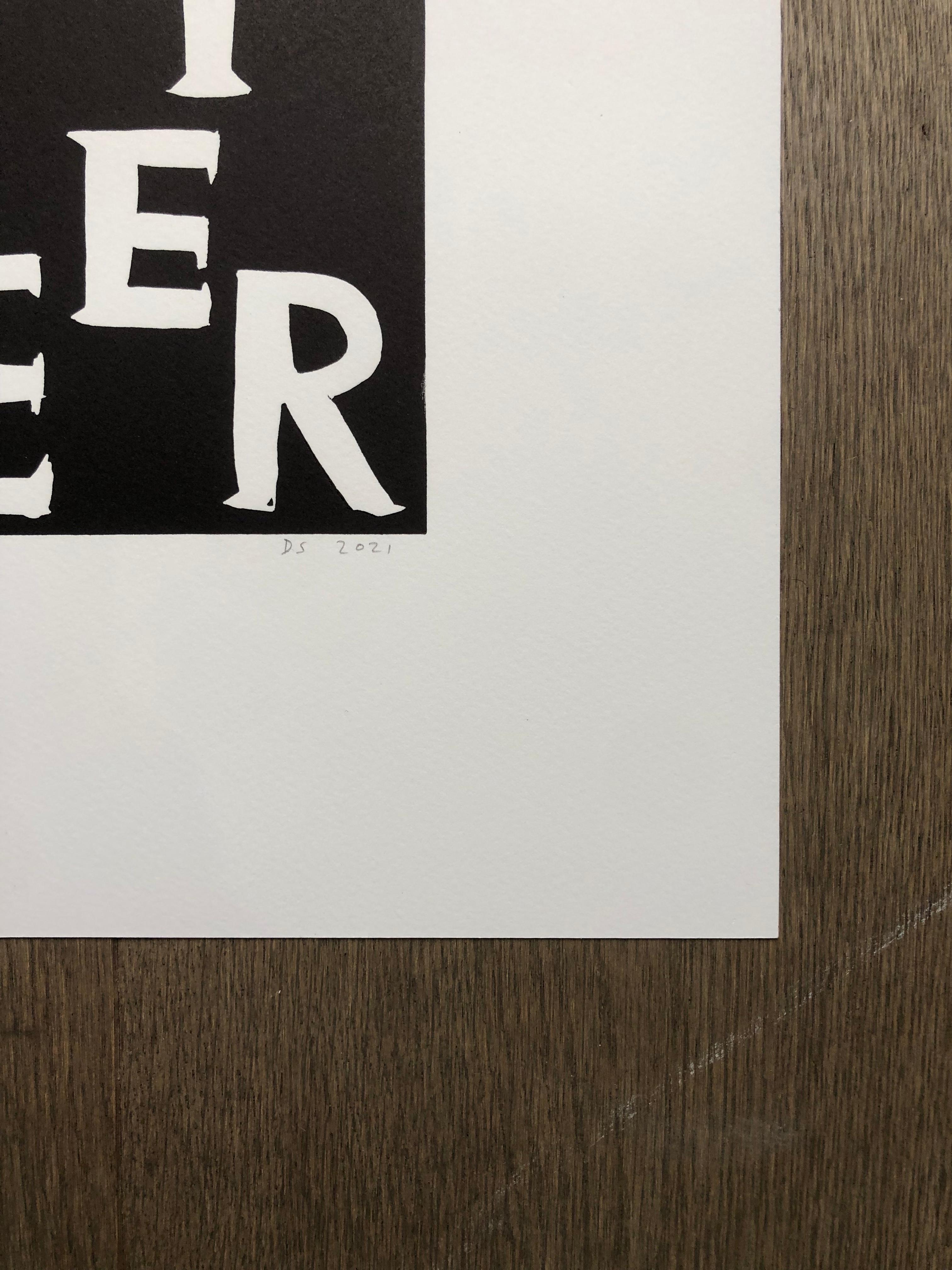 Get Your Shit Together - Black Print by David Shrigley