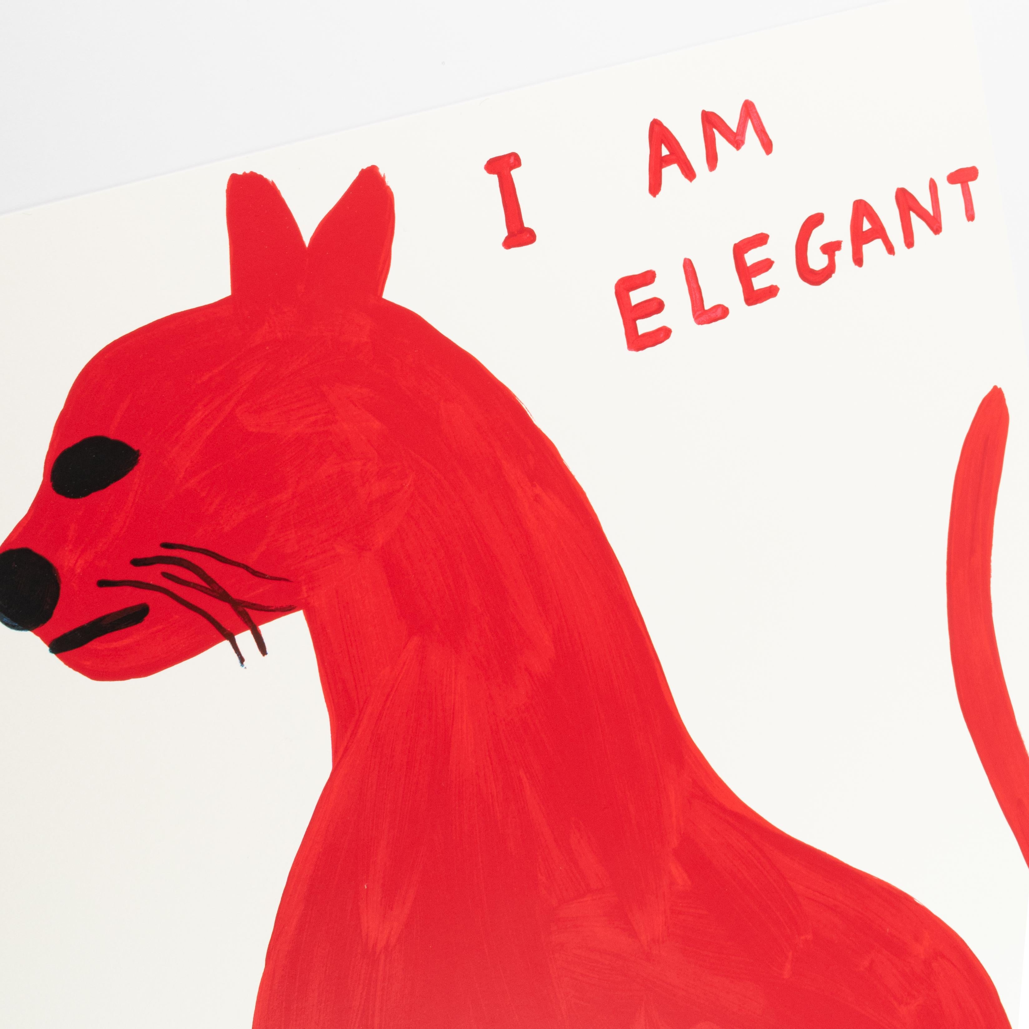 Ich bin elegant (Zeitgenössisch), Print, von David Shrigley