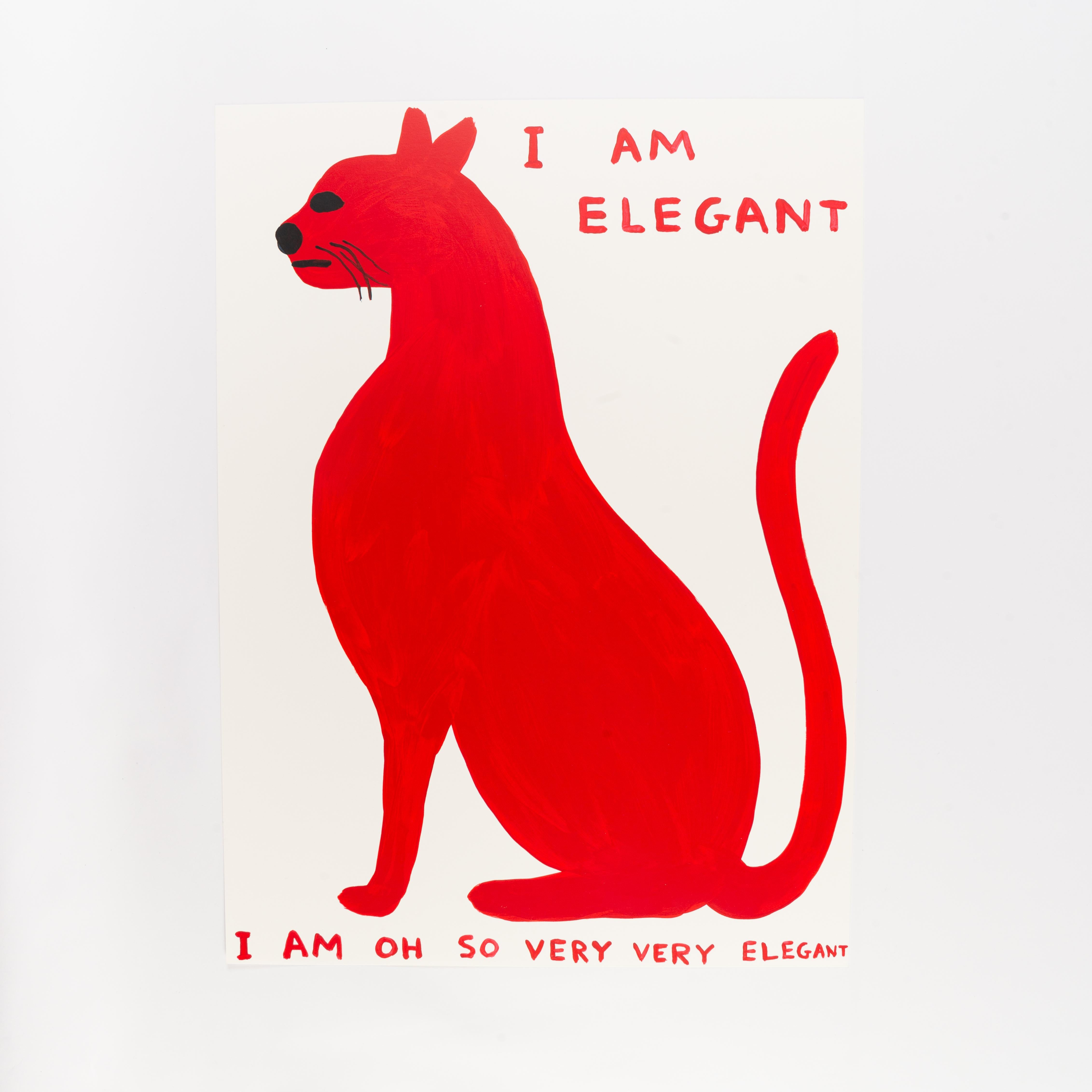 David Shrigley Animal Print - I Am Elegant