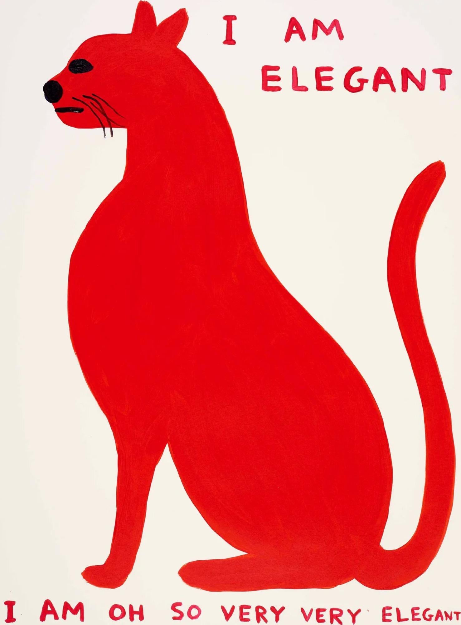 David Shrigley Animal Print - I am elegant