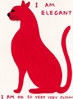 I Am Elegant I Am Oh So Very Elegant -- Print, Animal, Text by David Shrigley