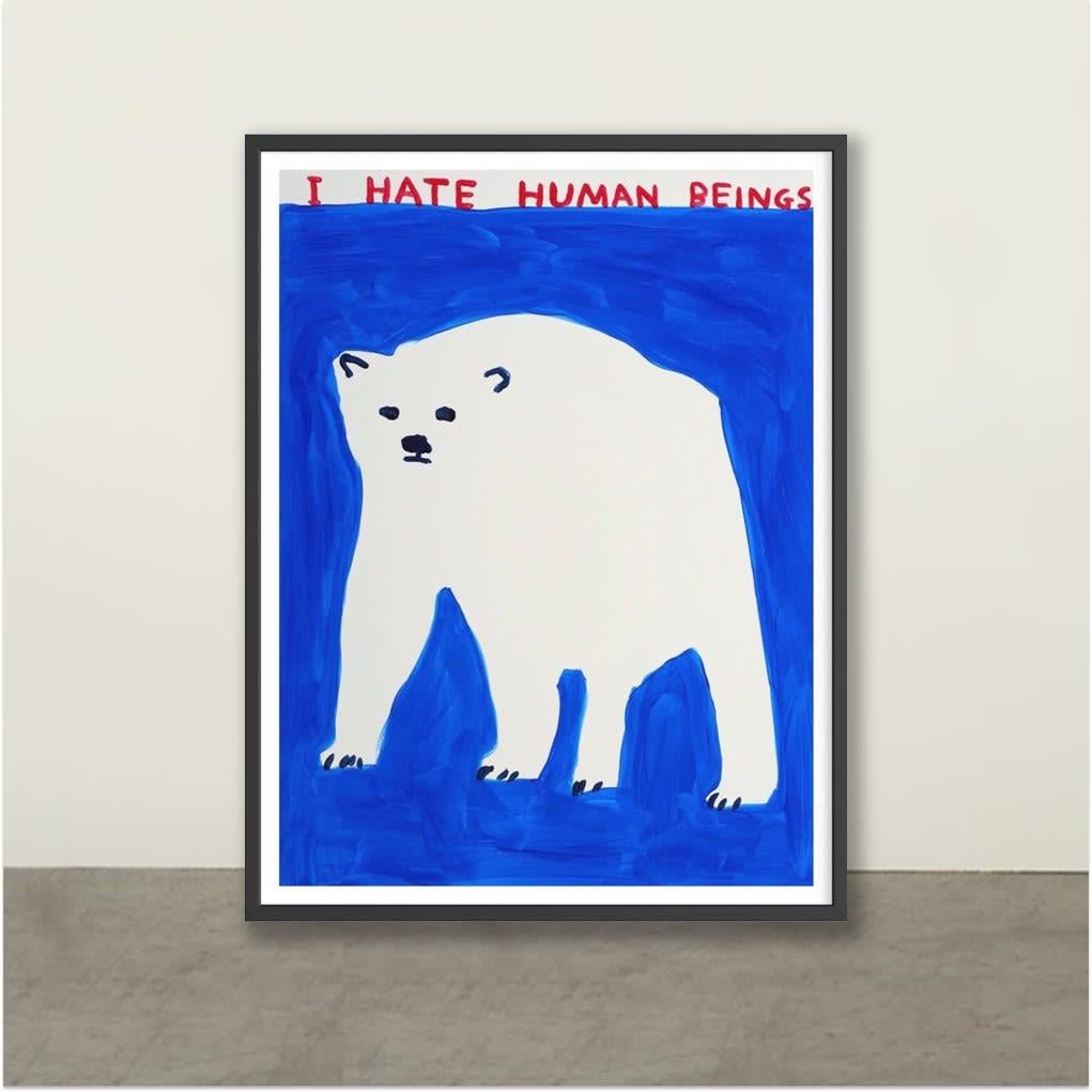 David Shrigley Figurative Print - I Hate Humans -Contemporary, 21st Century, Limited Edition