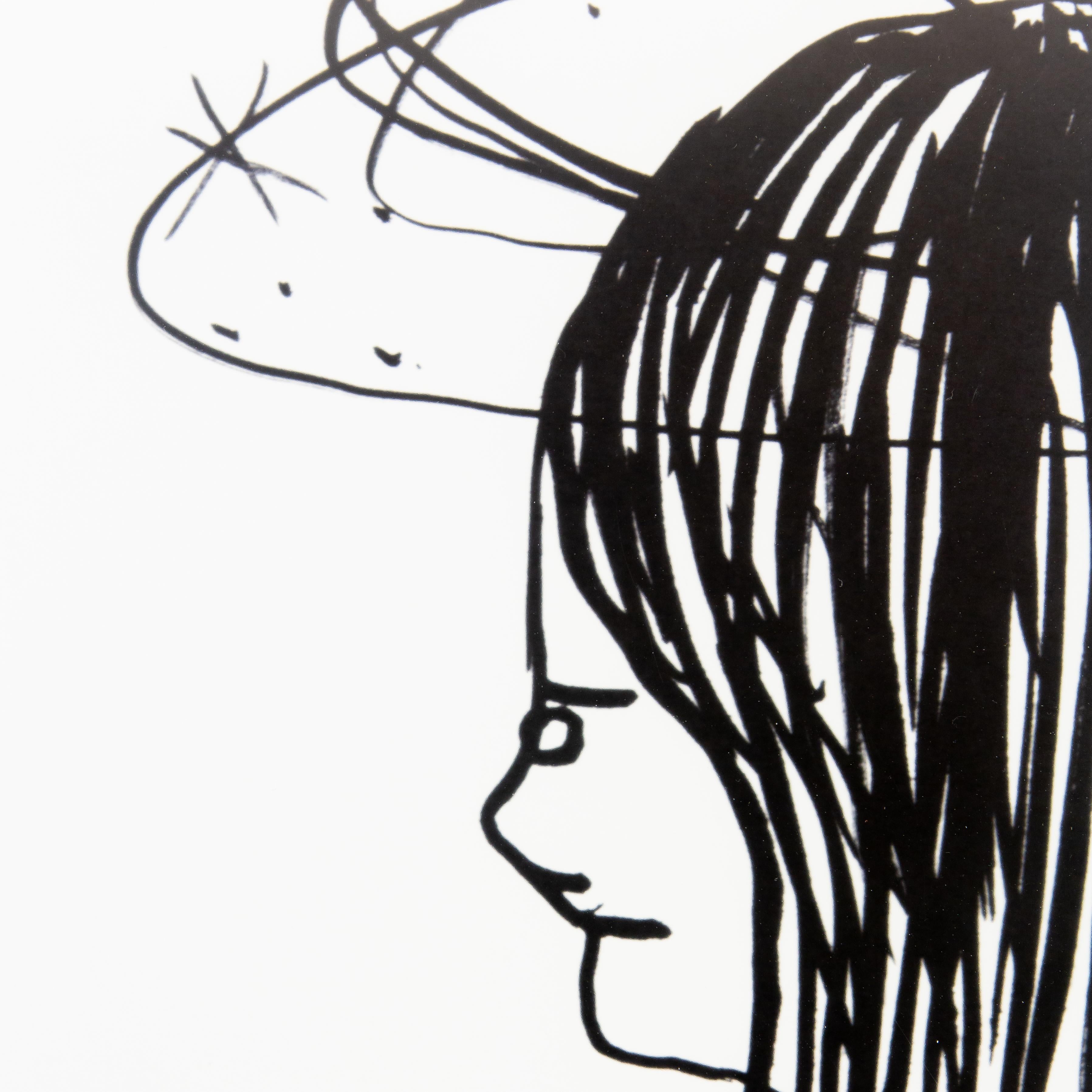 David Shrigley
I Received A Clonk To The Head, 2021
Digital print
70 x 50 cm
Framed 90 x 70 cm 
Unsigned edition of 250

Published by Shrig Shop.

David Shrigley is a British artist known for his distinctive satirical drawings, prints, sculptures,