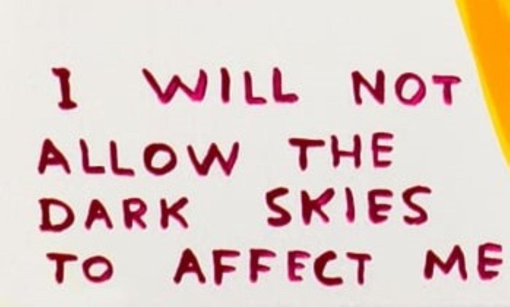 I Will Not Allow The Dark Skies To Affect Me By David Shrigley For Sale 3