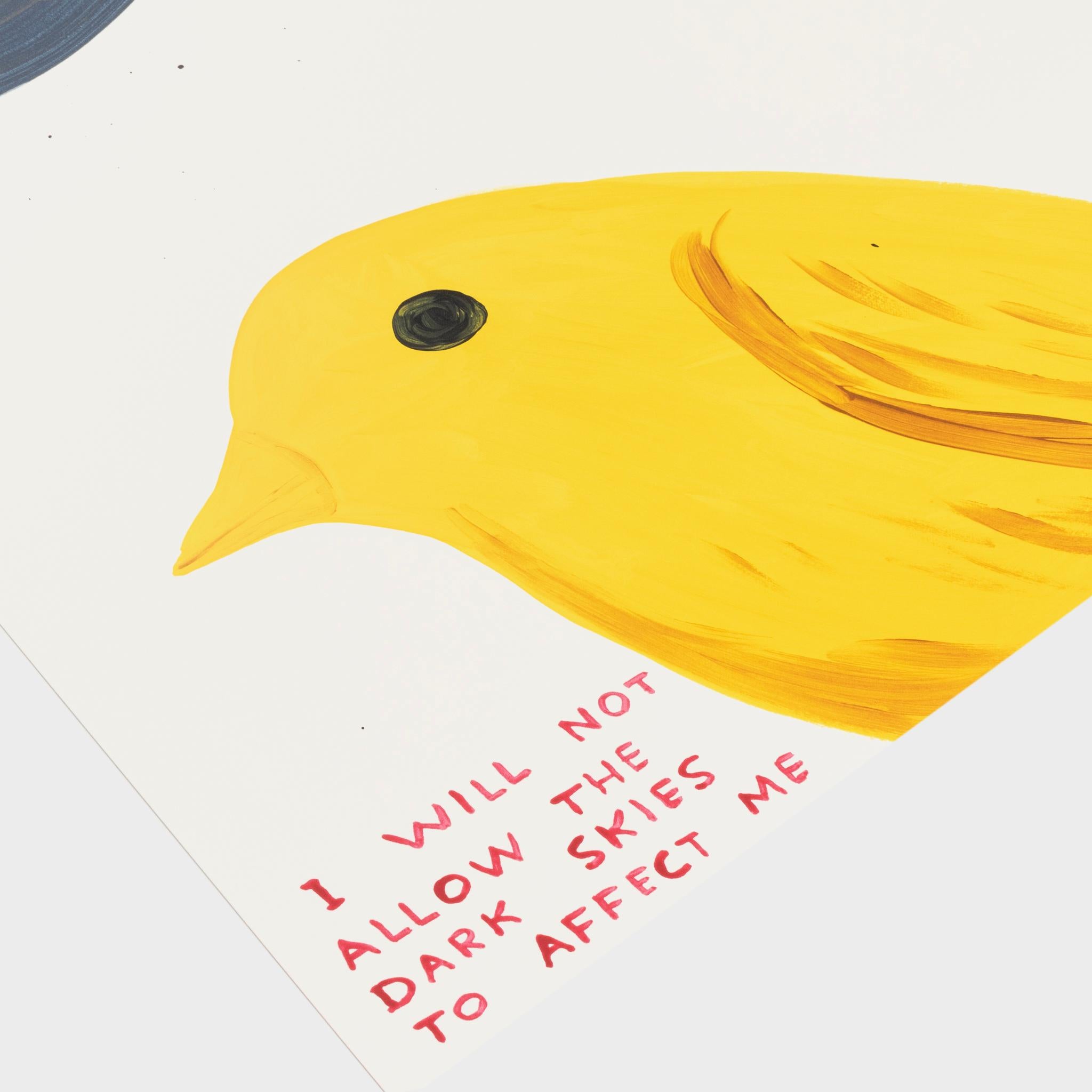 I Will Not Allow The Dark Skies To Affect Me - Print by David Shrigley
