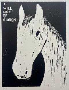 Signed Woodcut Print: I Will Not Be Ridden, Edition 18/30