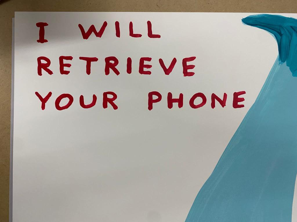 I will Retrieve Your Phone... Limited Edition Print by David Shrigley  (framed)  For Sale 5
