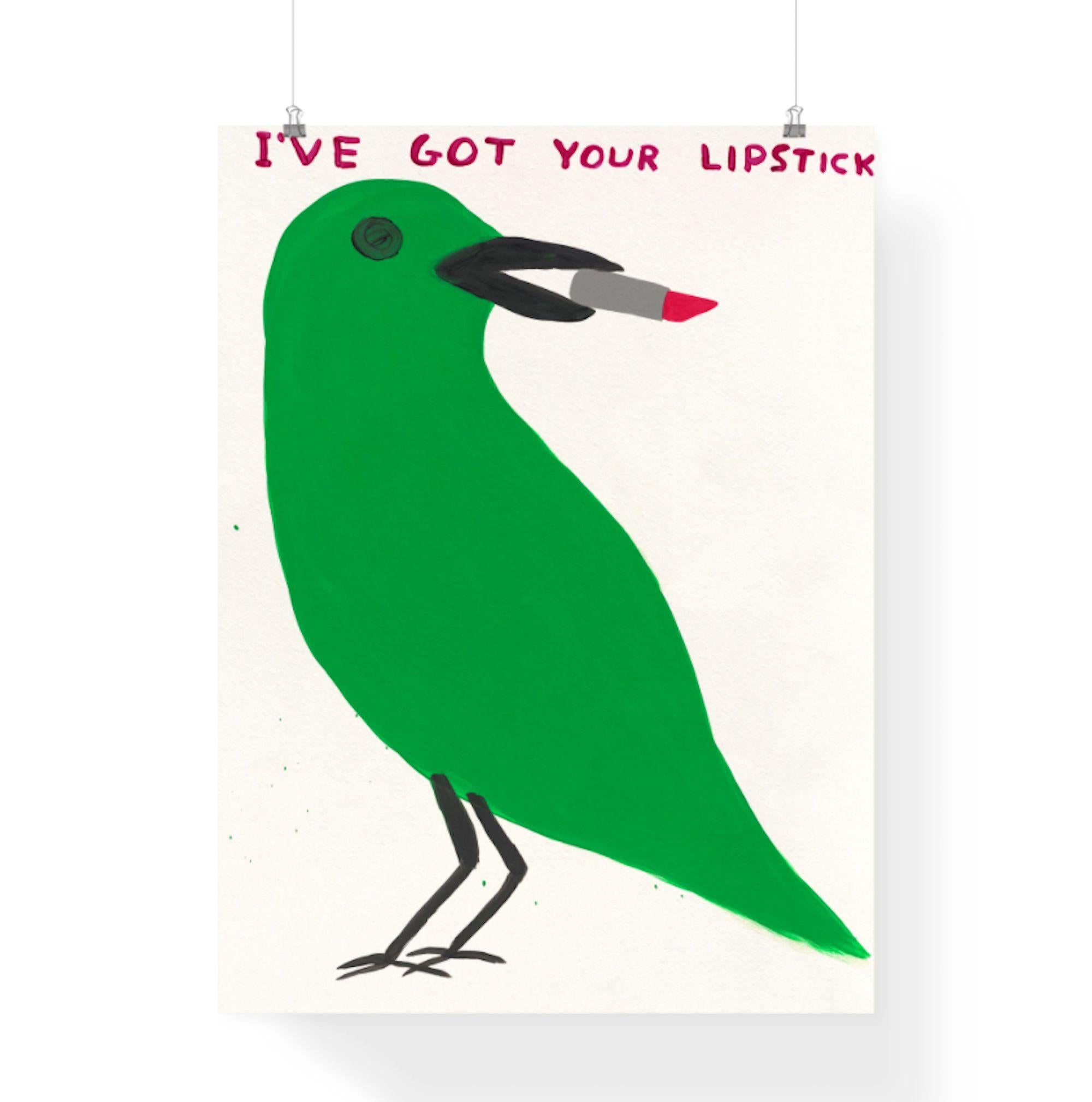 David Shrigley Animal Print - I've Got Your Lipstick