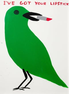 I’ve Got Your Lipstick -- Print, Animal, Bird, Text Art by David Shrigley