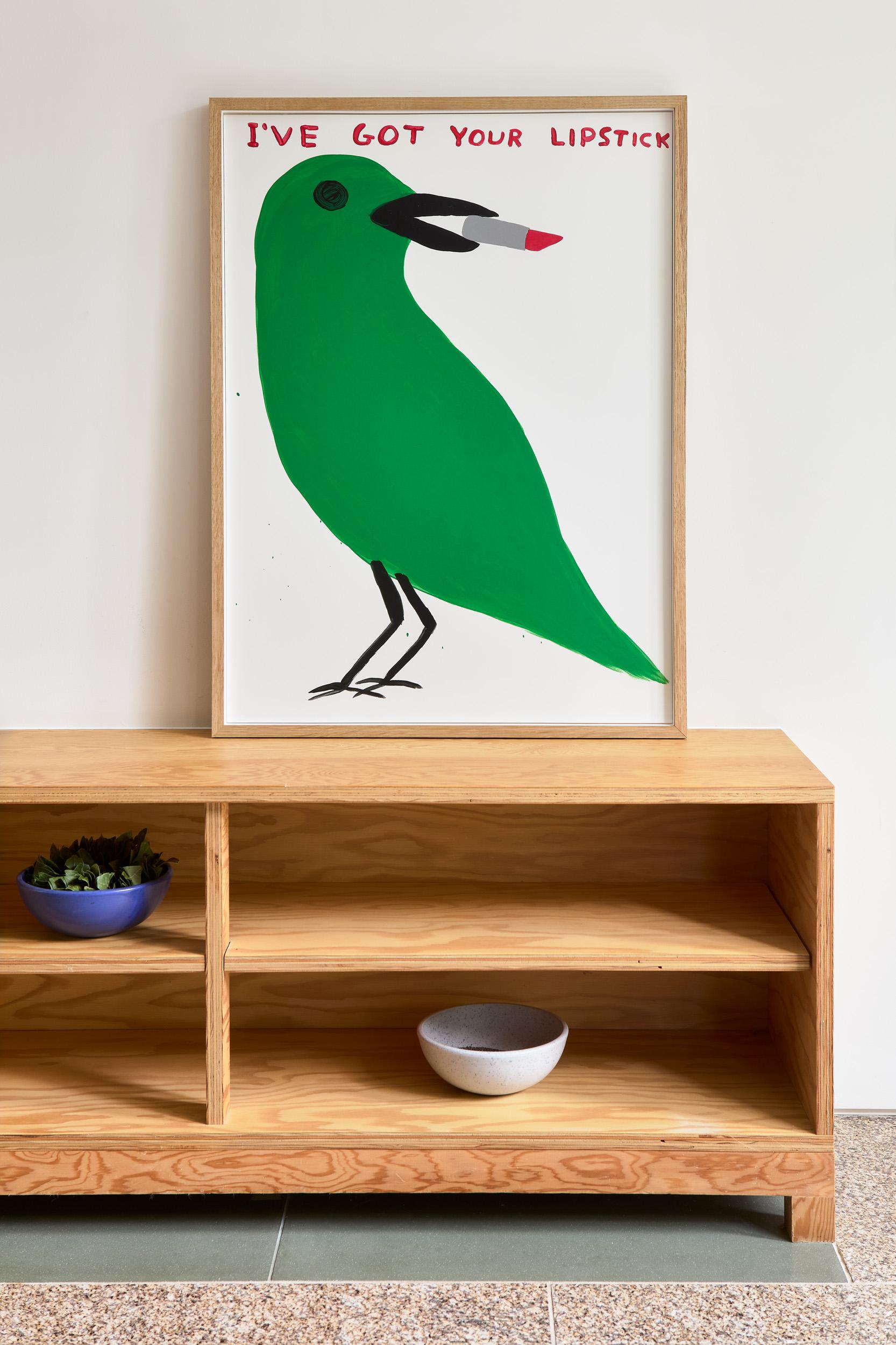 I’ve Got Your Lipstick -- Print, Animal, Bird, Text Art by David Shrigley