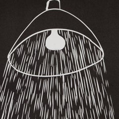 Licht -- Druck, Linolschnitt, Textkunst, Zeitgenössisch von David Shrigley