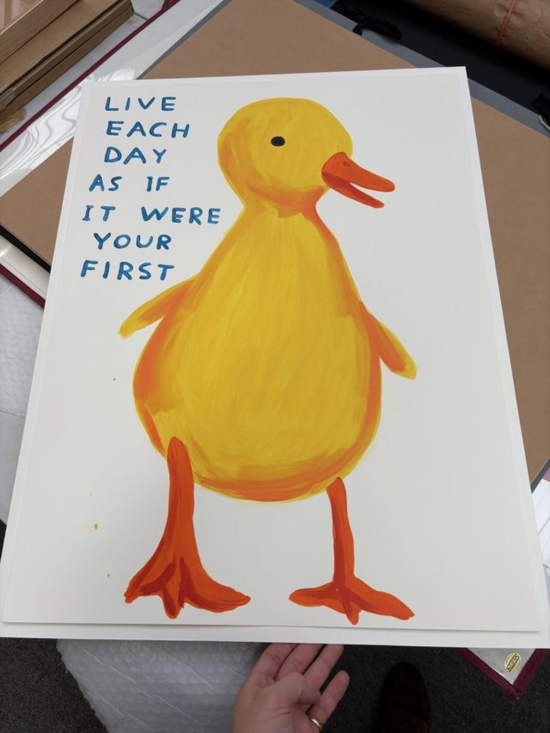 Live Each Day As If It Were Your First - Contemporary Print by David Shrigley