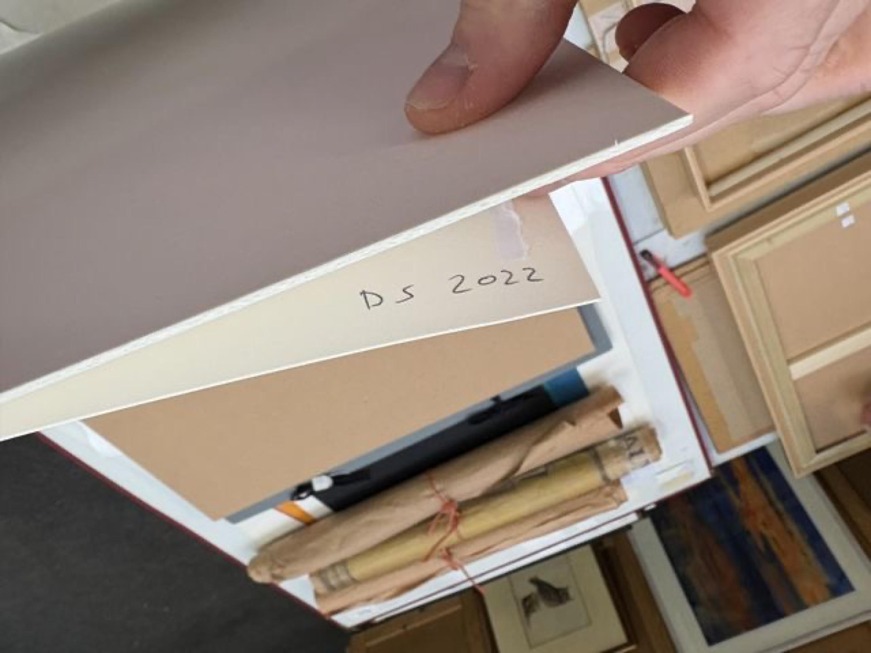 Live Each Day As If It Were Your First - Gray Animal Print by David Shrigley