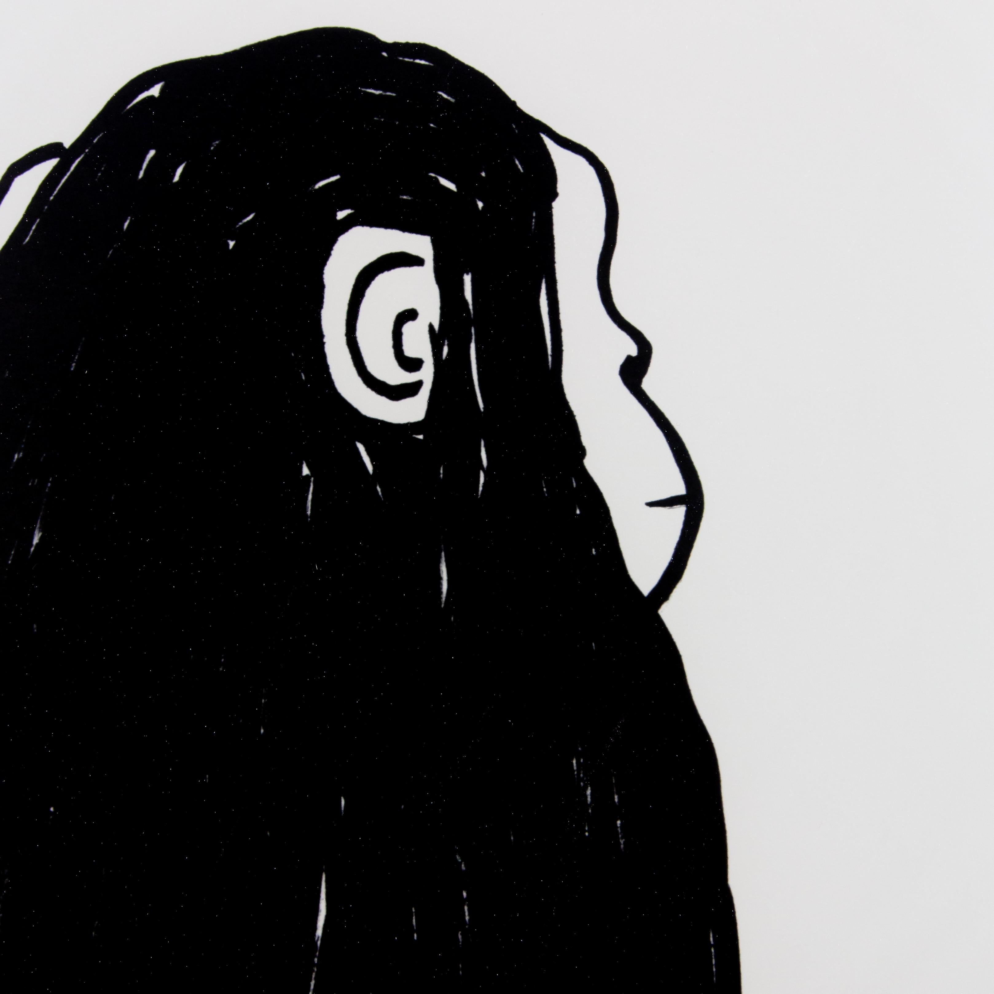 Monkey Isn't Thinking About You - Print by David Shrigley