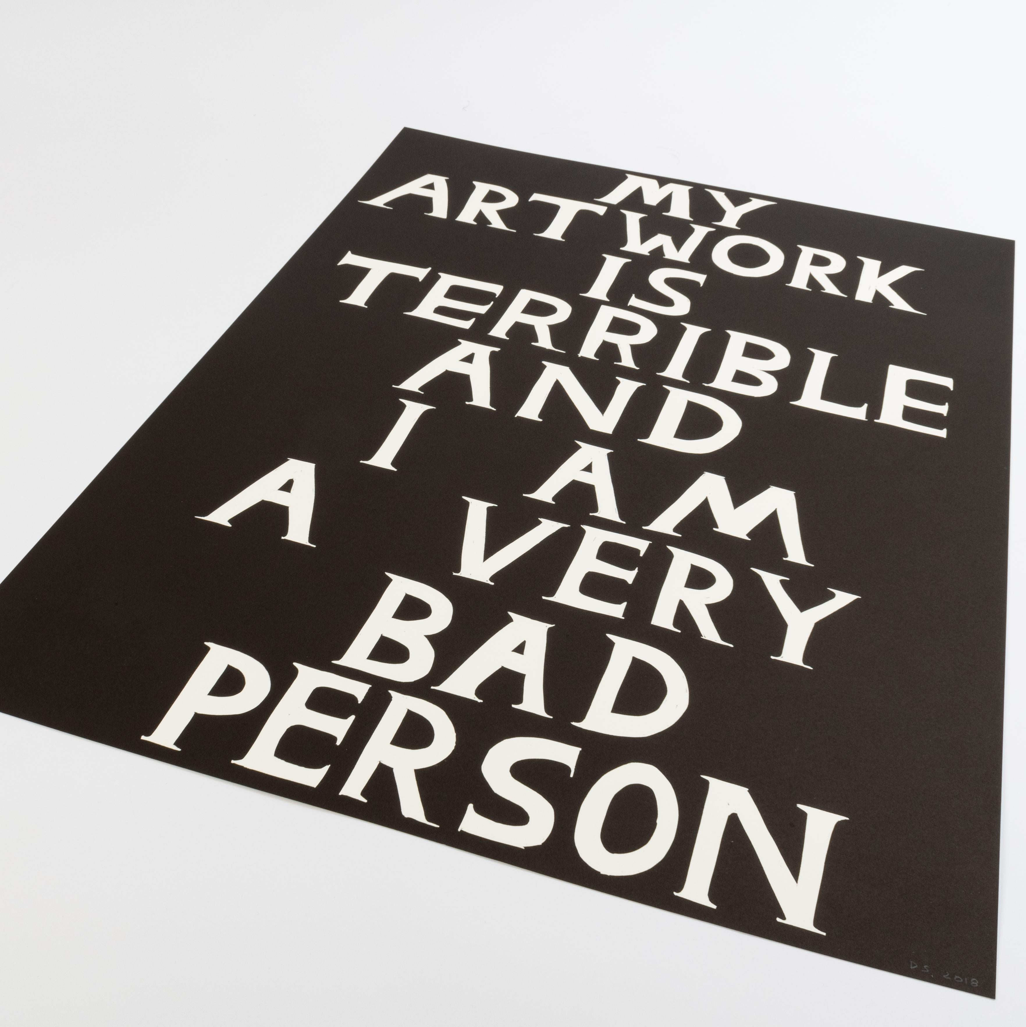 My Artwork is Terrible - Contemporary Print by David Shrigley