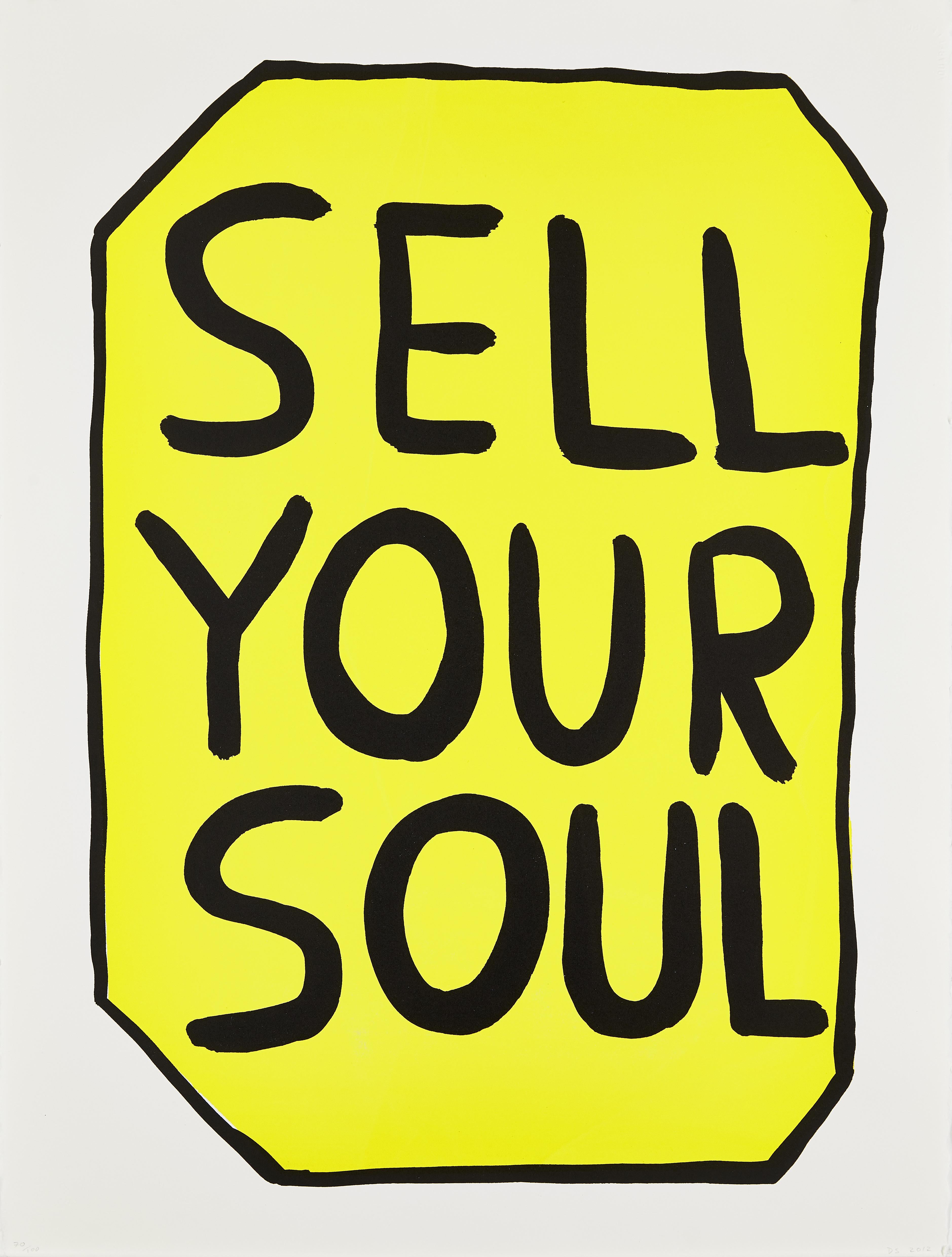 David Shrigley Figurative Print - Sell your Soul