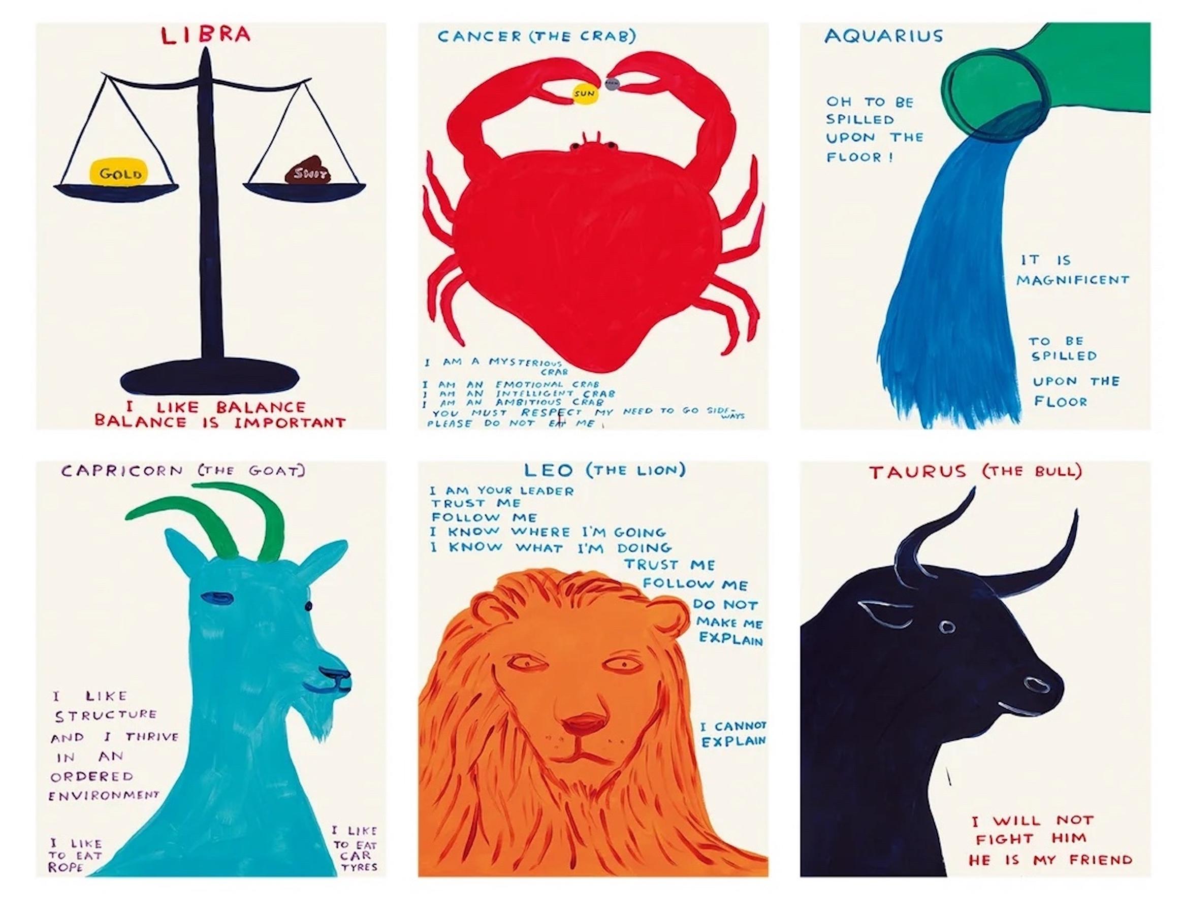 Signos del Zodíaco - Print Contemporáneo de David Shrigley