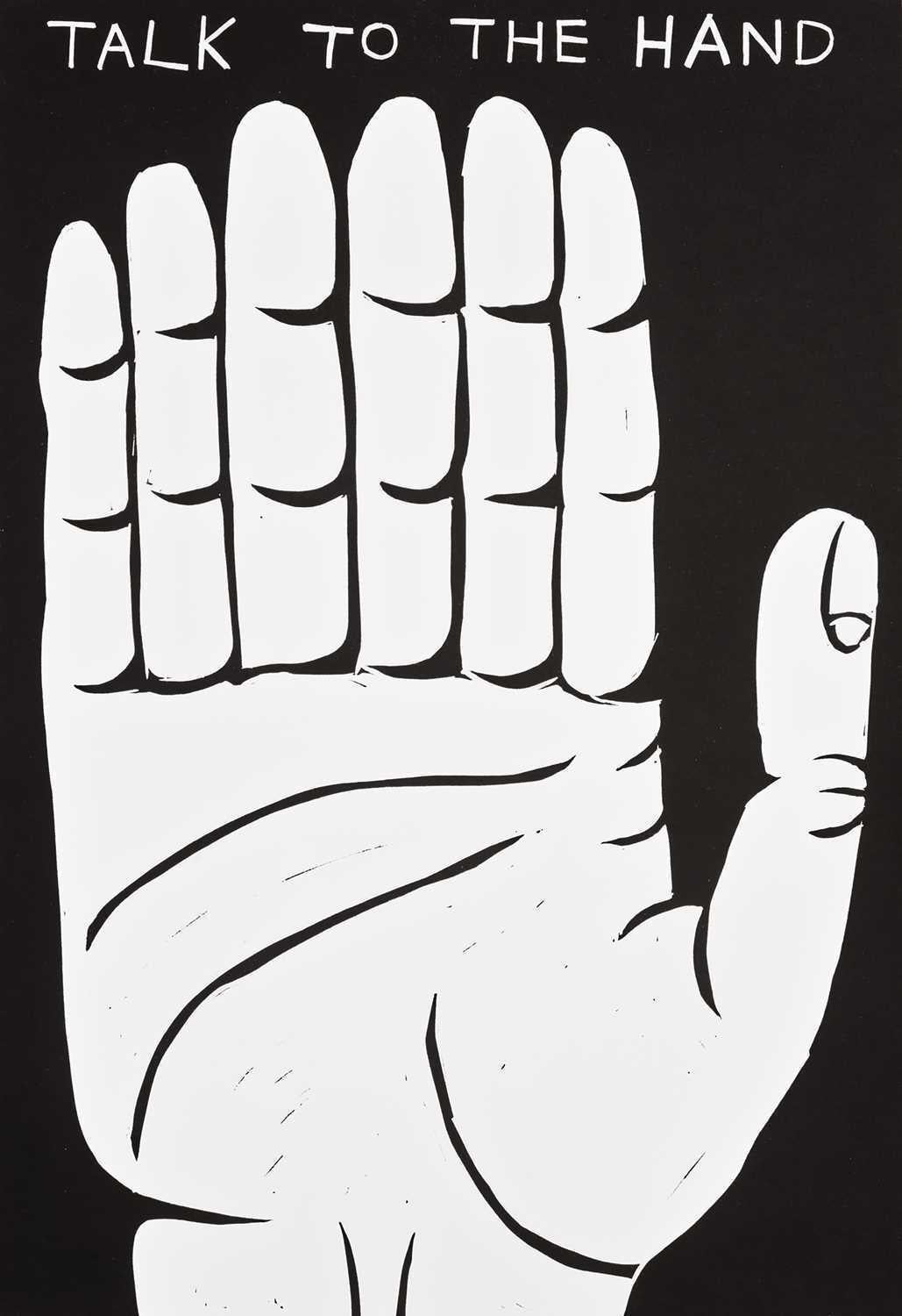 David Shrigley Figurative Print - Talk To The Hand