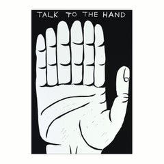 Talk to the Hand, Hand Signed Linocut, Contemporary Art, British Artist