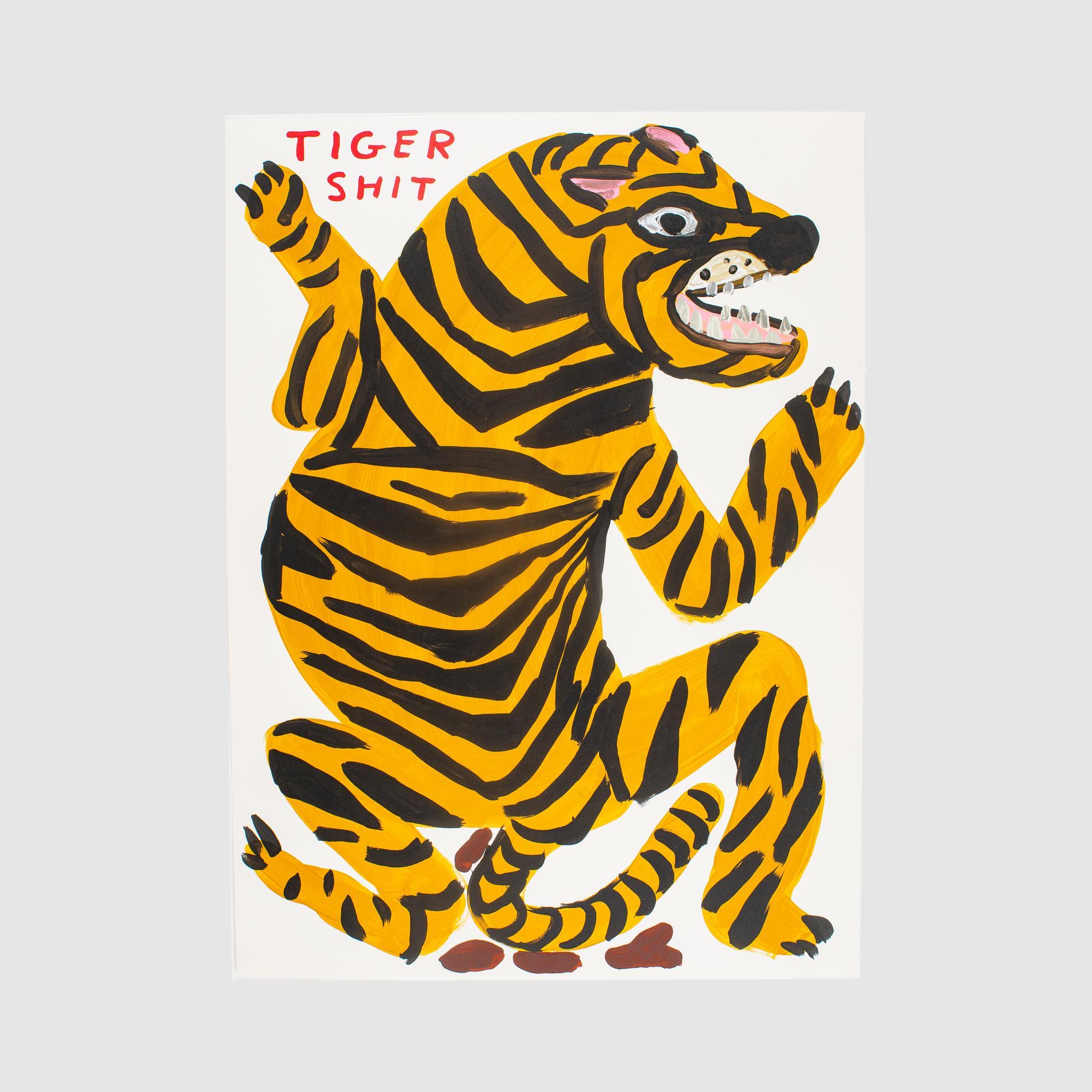 Tiger Shit - Print by David Shrigley