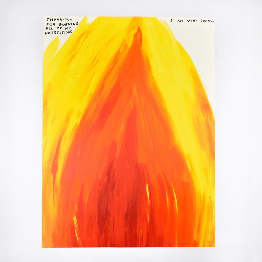 Untitled (Thank you for burning all of my possessions) - Print by David Shrigley