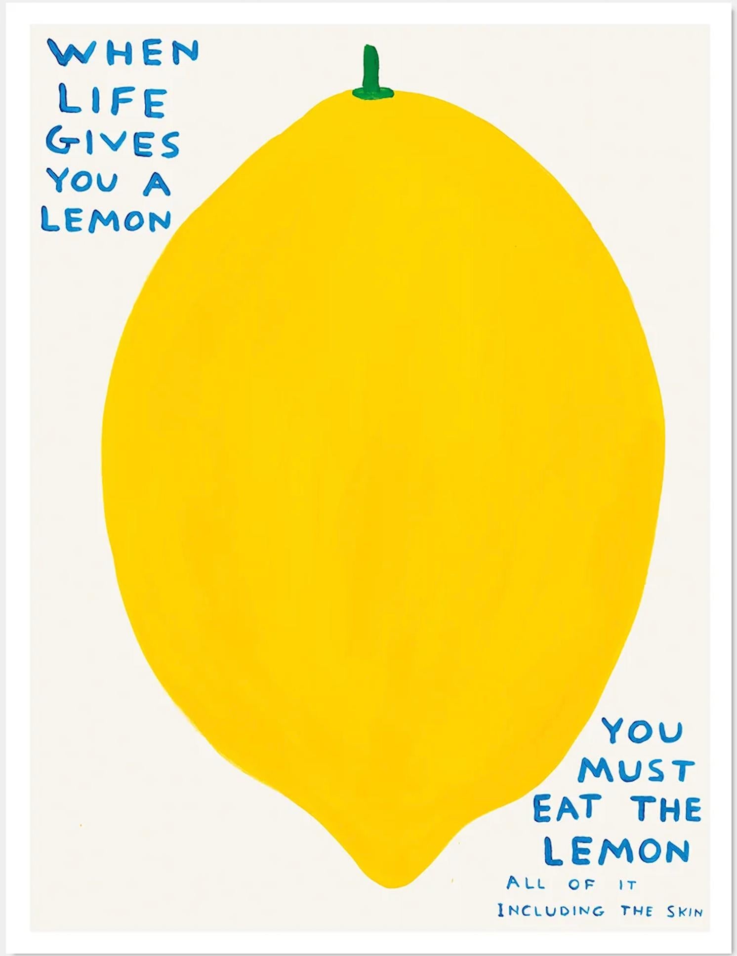 Cuando la vida te da un limón - FRAMED - David Shrigley 1