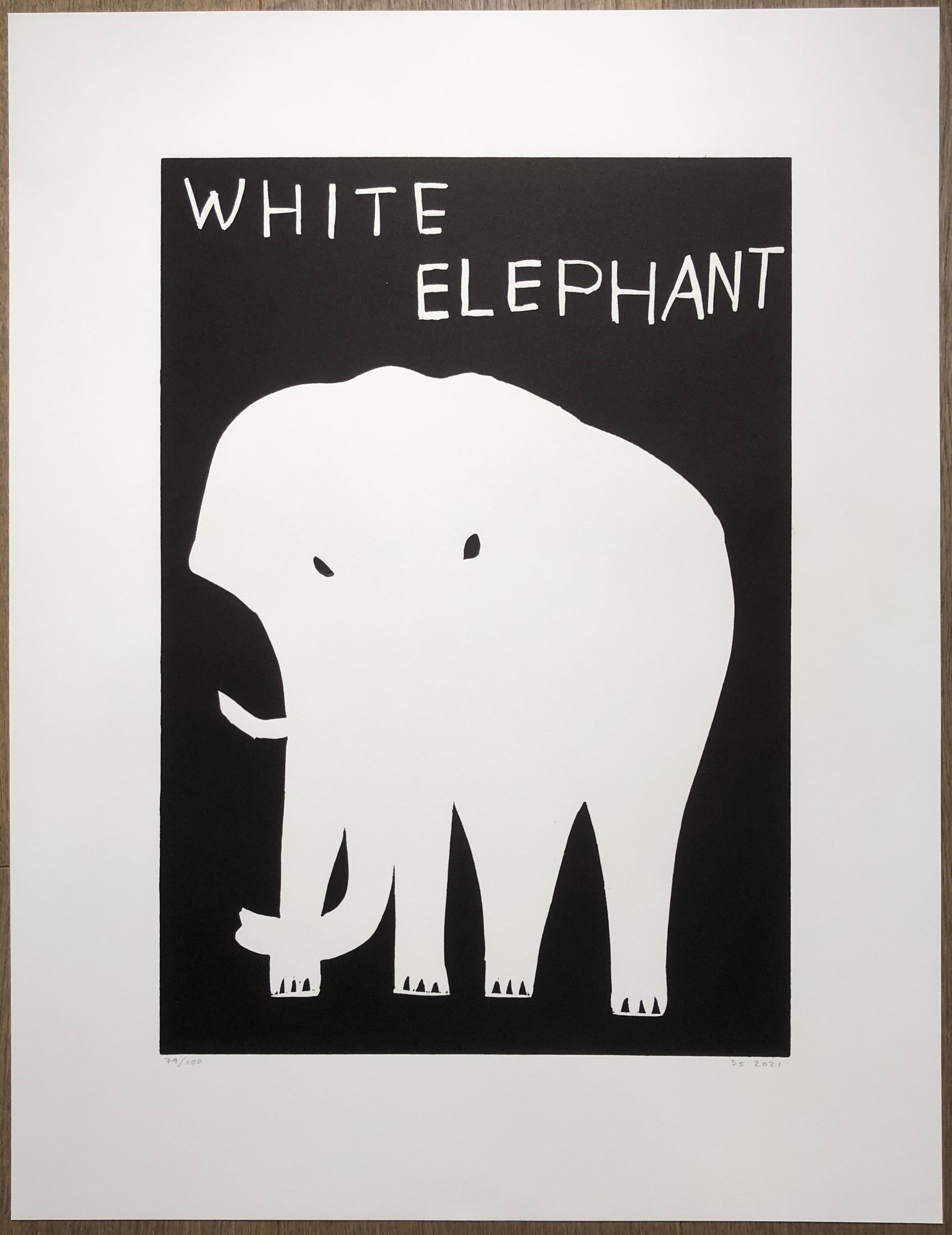 White Elephant - Print by David Shrigley