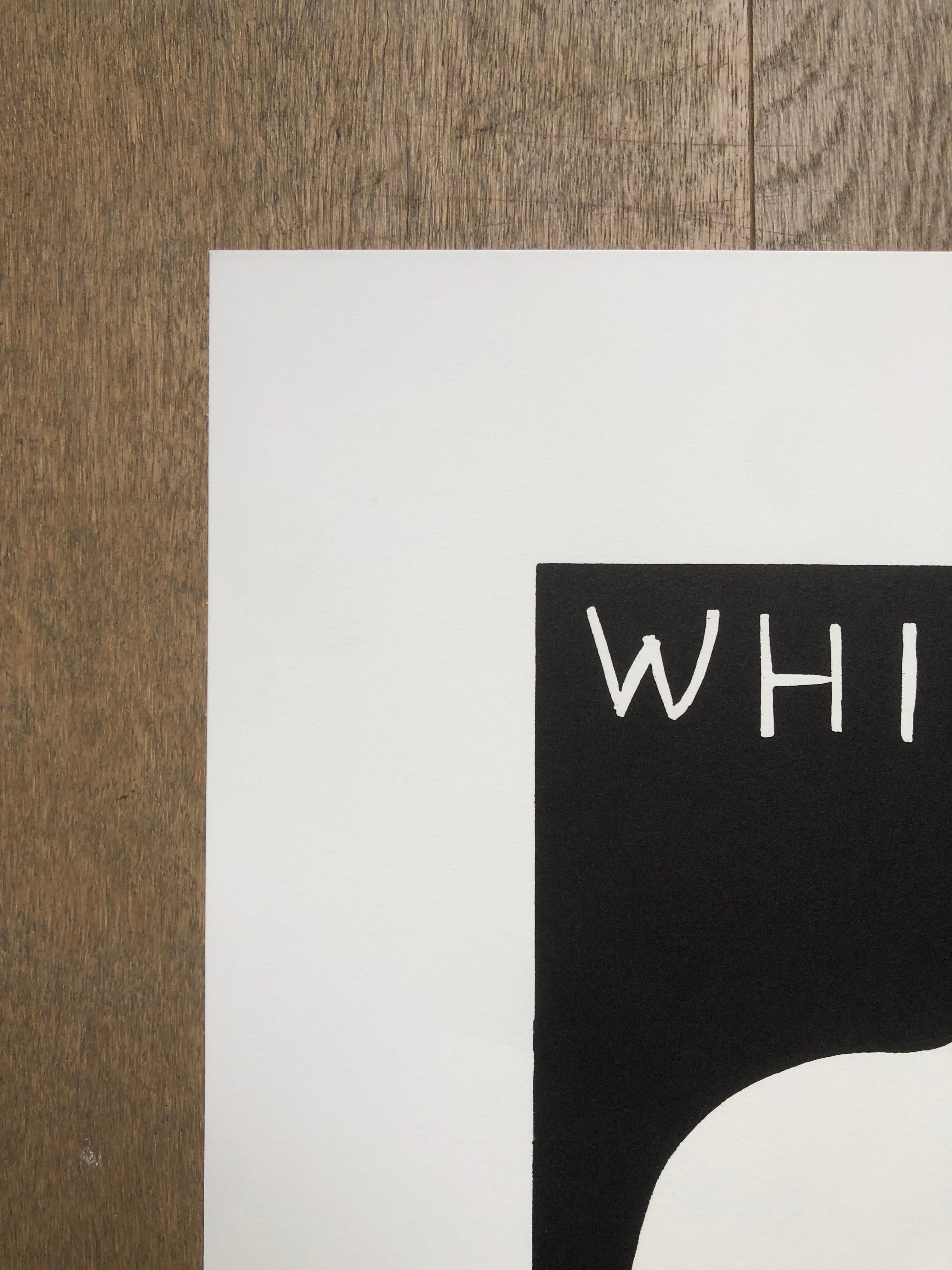 David Shrigley 
White Elephant, 2021
Linocut on 300gsm Somerset paper. 
Paper size: 44 x 57 cm
hand-signed and numbered by the artist
edition 79 of 100
published by Schafer Editions and comes with COA.

David Shrigley is a British artist known for