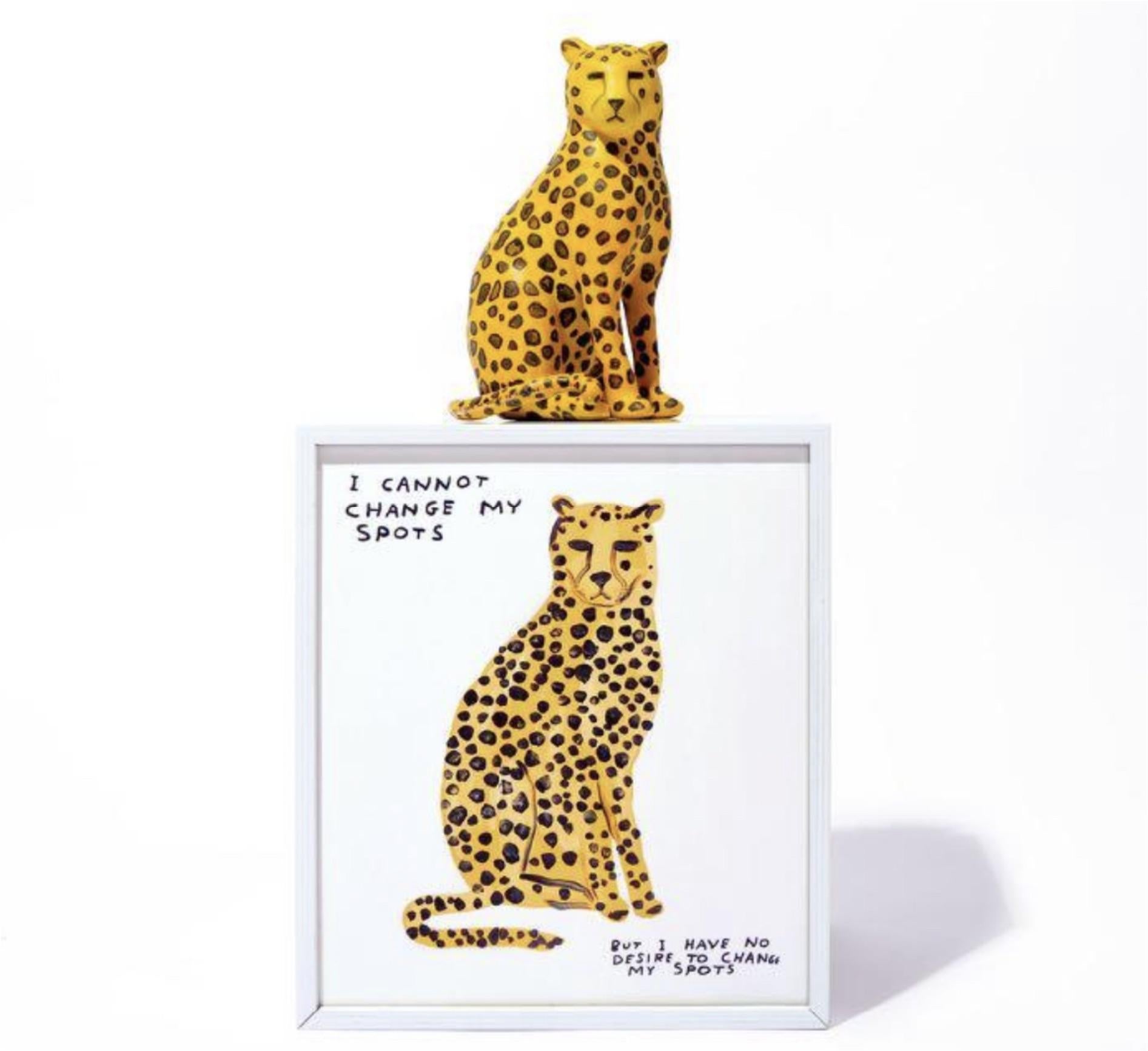 David Shrigley
I Cannot Change My Spots But I Have No Desire To Change My Spots, 2022
Ceramic Sculpture housed in custom box
7 1/2 × 4 7/10 × 4 3/10 in | 19 × 12 × 11 cm
Edition of 75