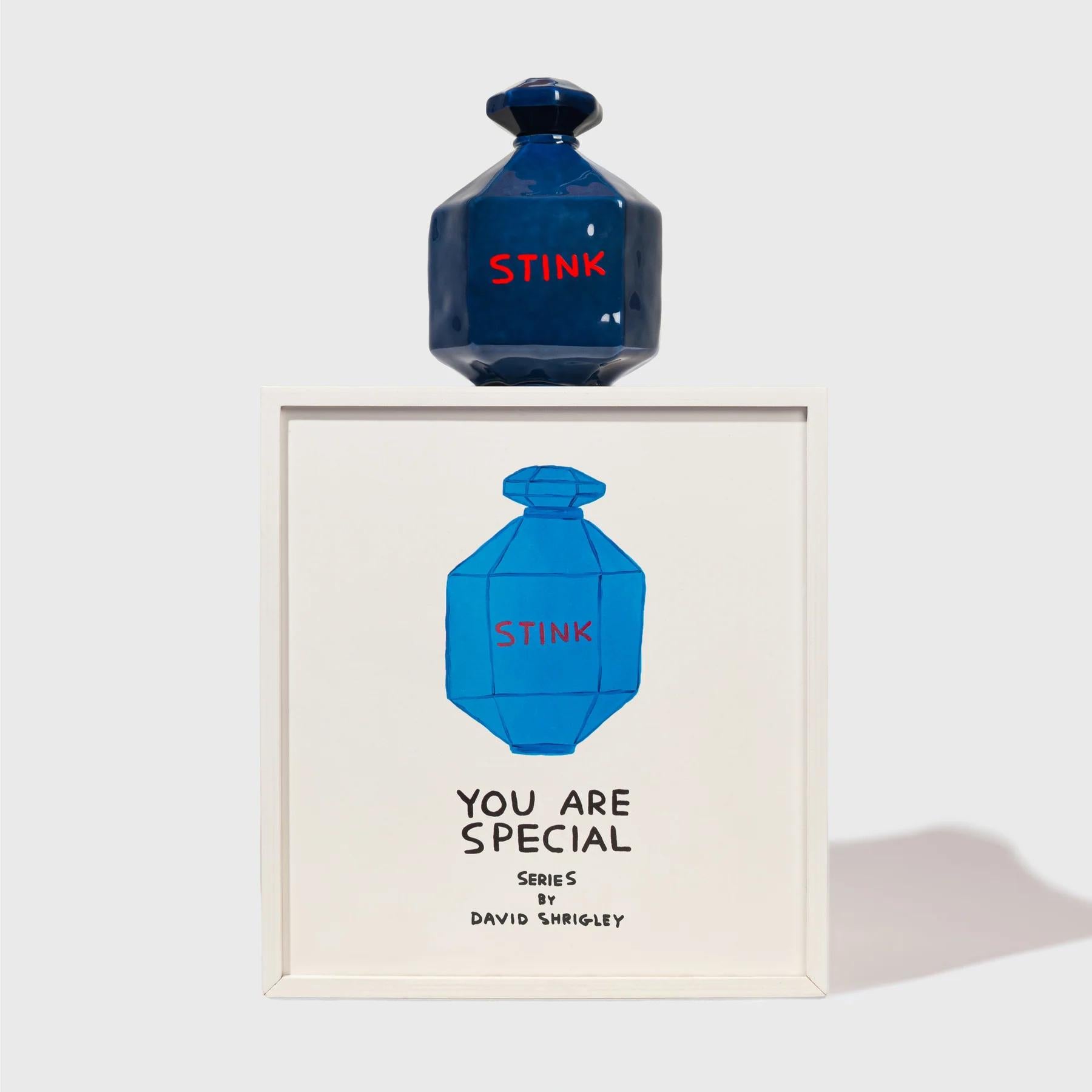 STINK Limited Edition Ceramic Sculpture British Design Modern Conceptualism - Gray Figurative Sculpture by David Shrigley