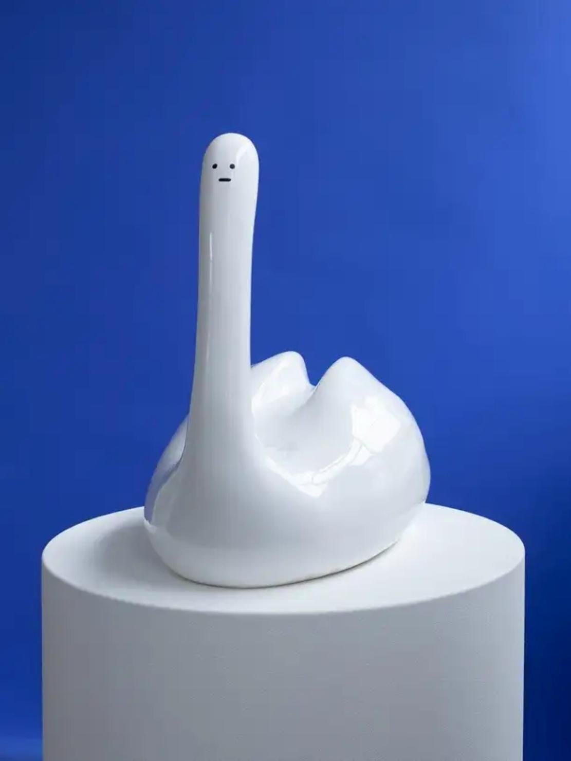 David Shrigley Figurative Sculpture - Swan Thing