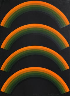 Ringling, Signed Geometric Abstract Screenprint by David Simpson