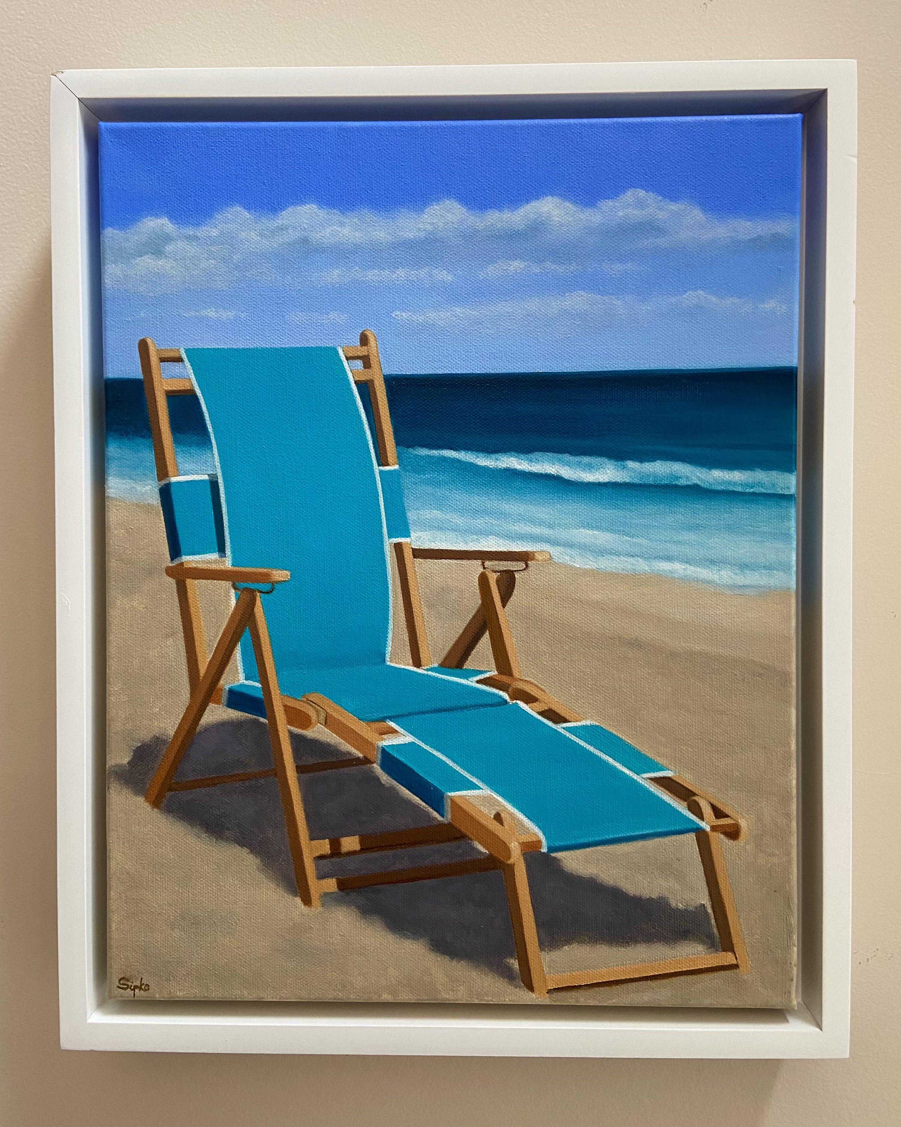 Journée de plage, peinture, huile sur toile - Contemporain Painting par David Sipko