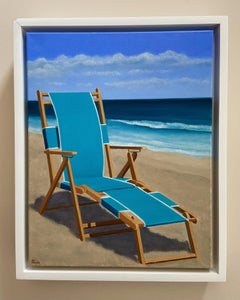 Journée de plage, peinture, huile sur toile